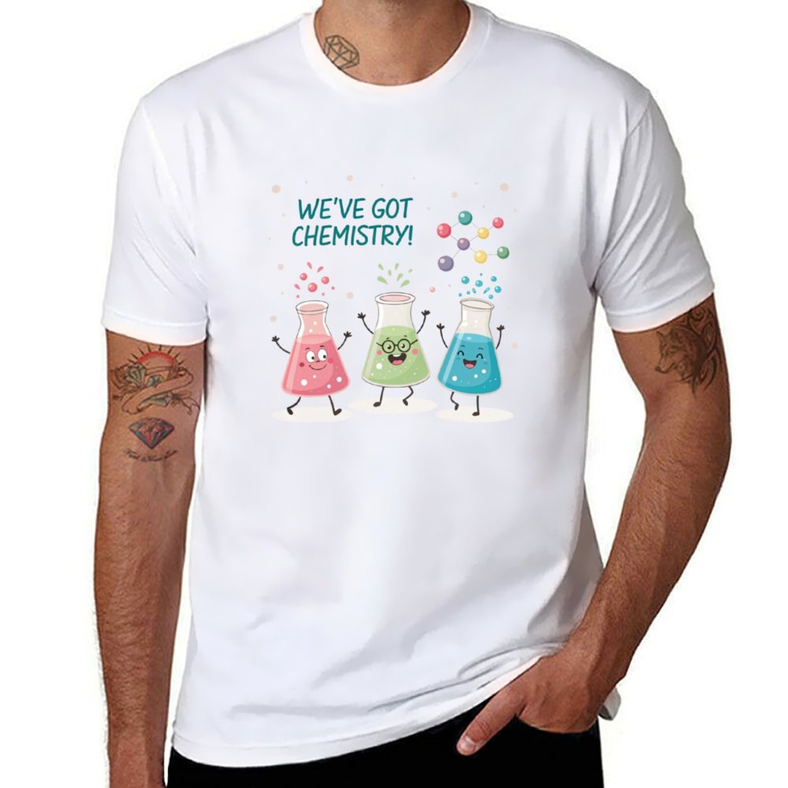 Science Buddy - Camiseta Science Beaker Buddies, Camiseta de