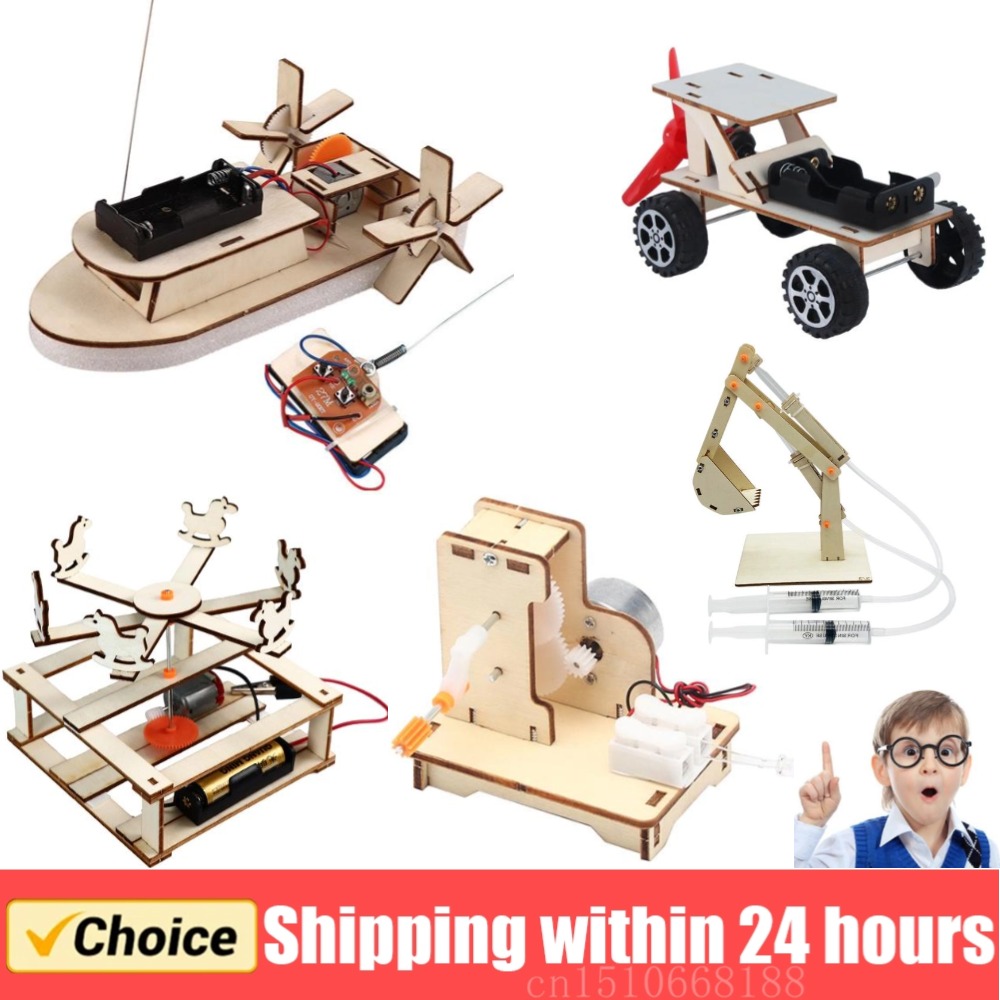 Science Project Kit - Modelo de barco de madera para
