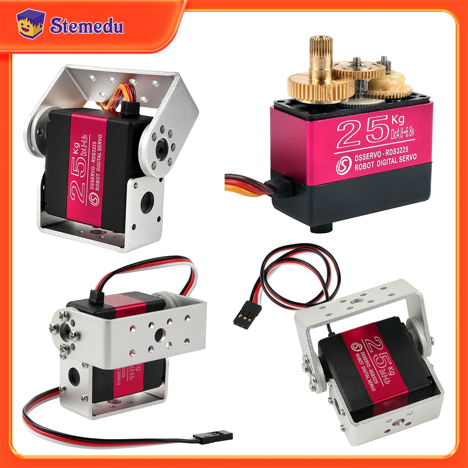 Robot Arm Motor - Servo Digital Robot de 25KG, engranaje