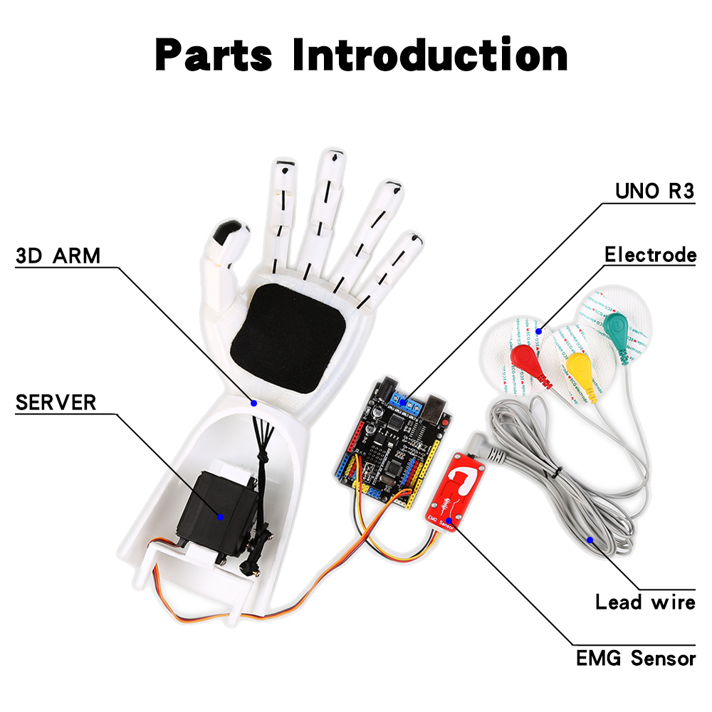 Sensor EMG Brazo robótico Sens - Science Robot reseña y precio