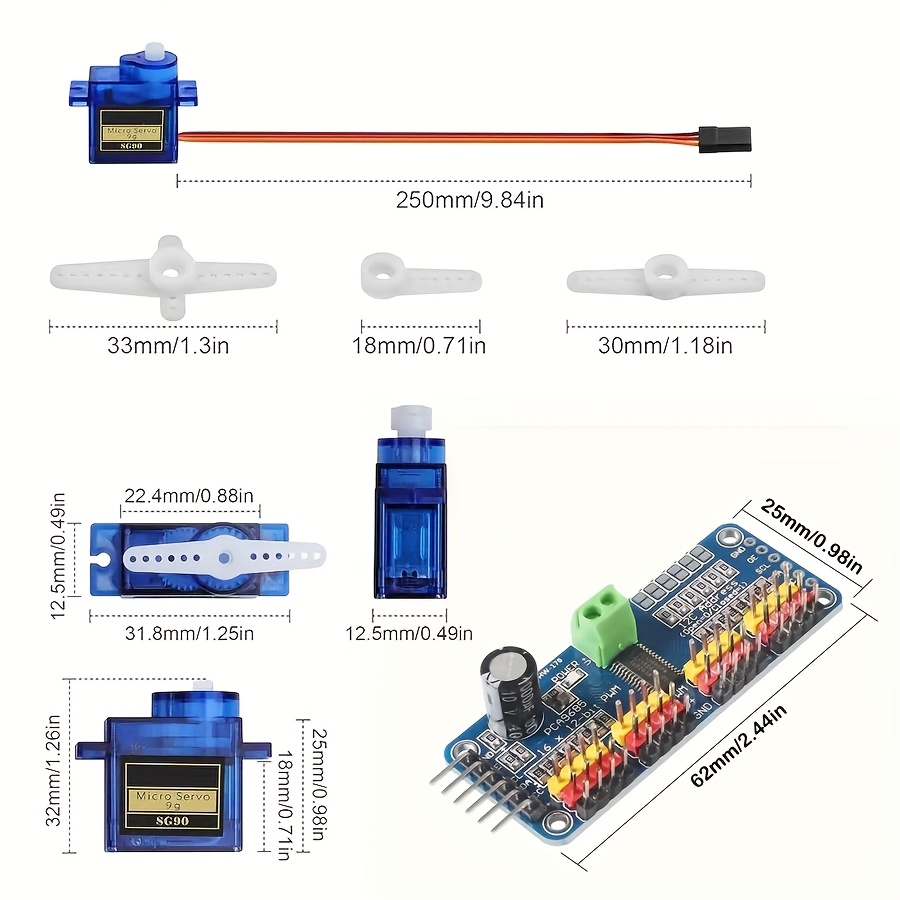 5 motores servo SG90 9G + cont - Robot Arm Motor reseña y precio