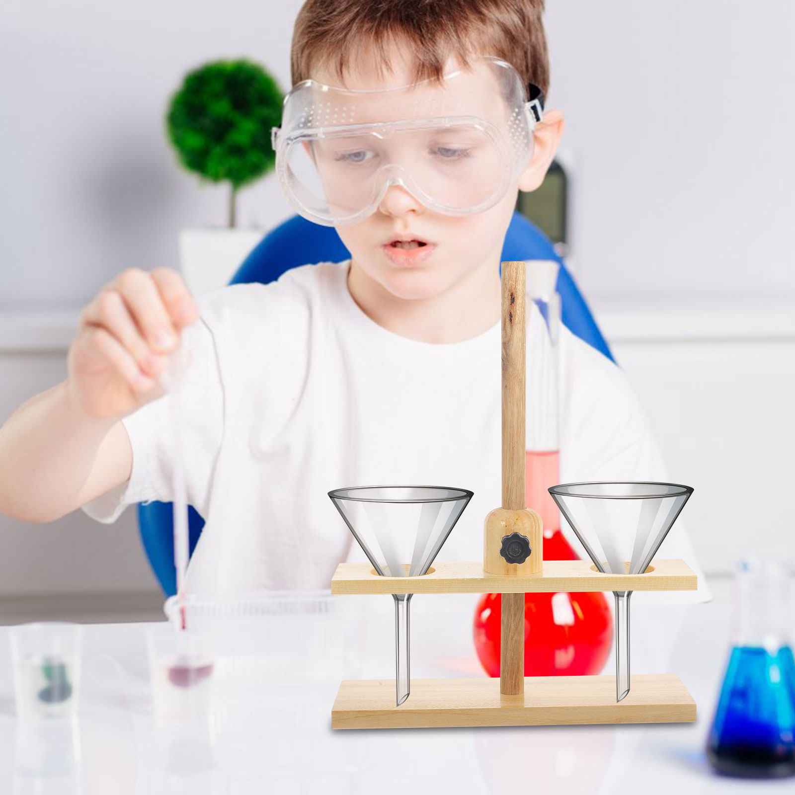 Soporte de embudo de doble ori - Science Experiment reseña y precio