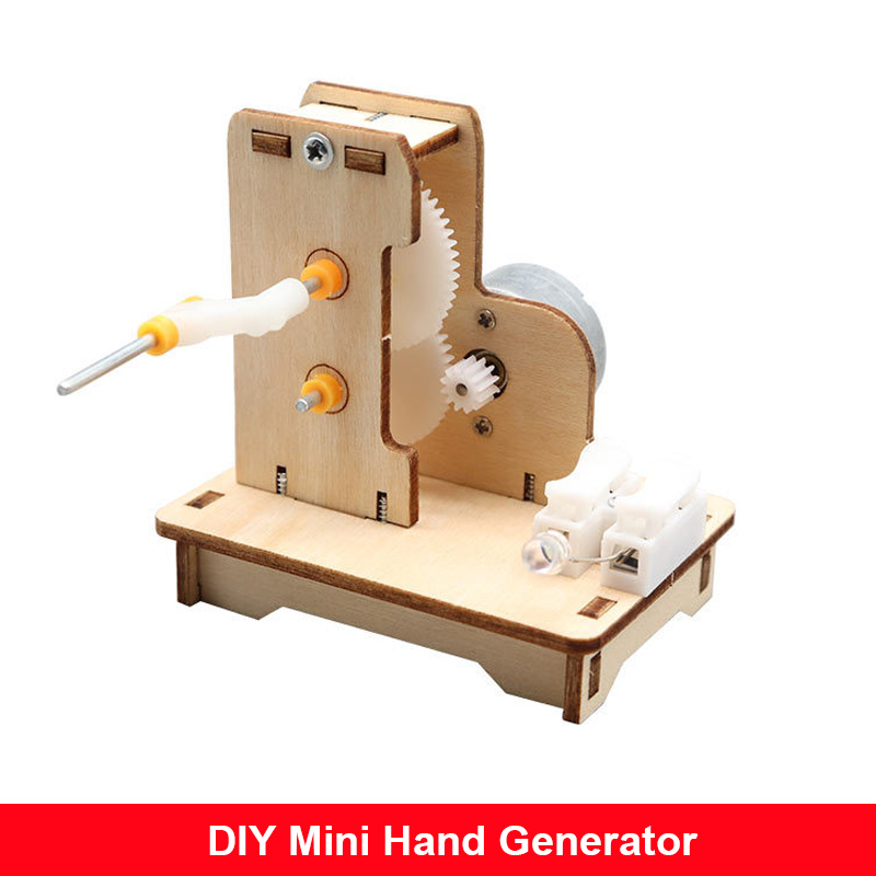 Mini generador de mano DIY, Ki - Science Project Kit reseña y precio
