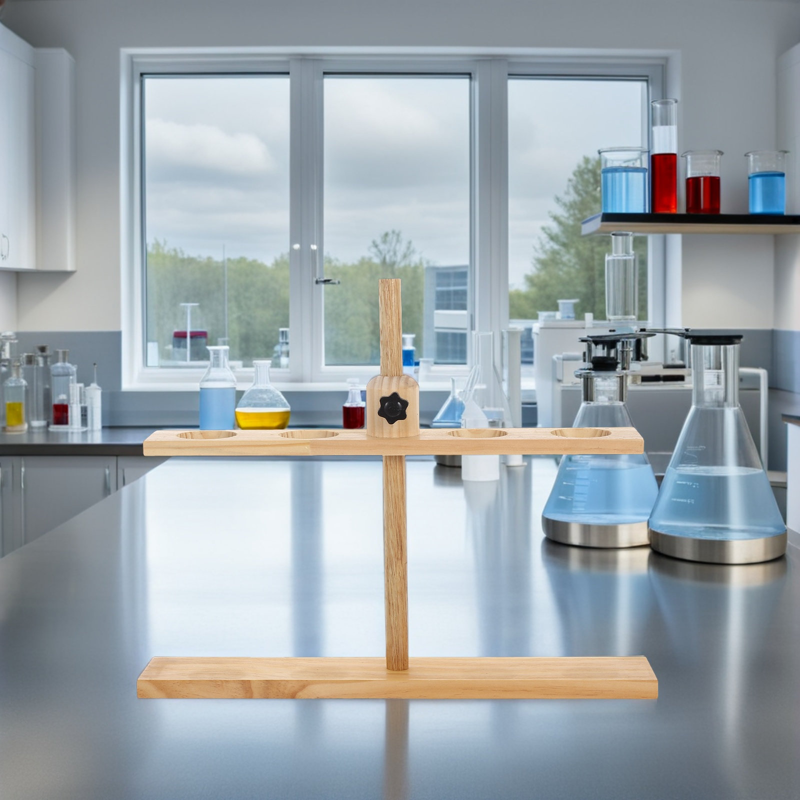 Soporte de embudo de madera aj - Science Experiment reseña y precio