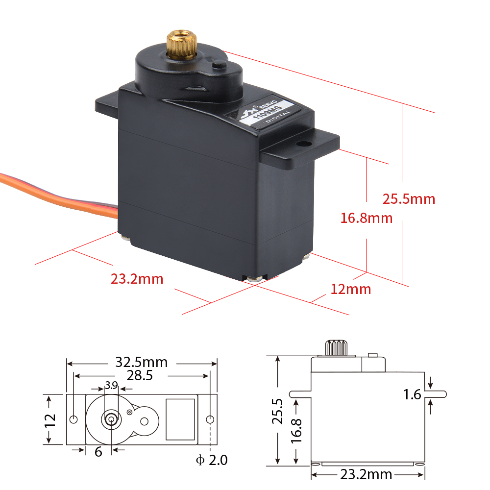 1/2/4 PCS JX Servo PDI-1109MG  - Robot Arm Motor reseña y precio