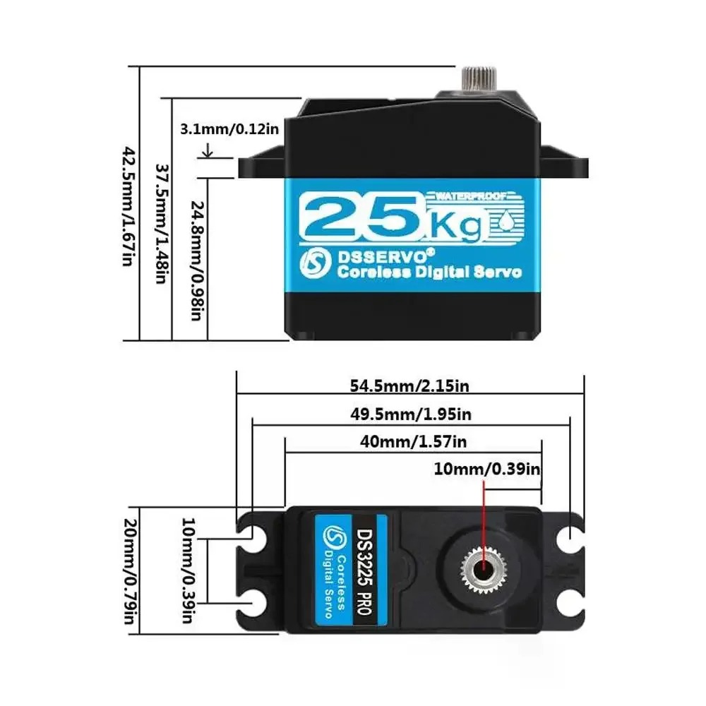 DS3225 Pro 25kg Servo digital  - Robot Arm Motor reseña y precio